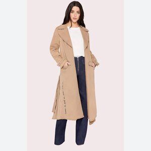 Cinq a sept Sienna embroidered cotton trench coat